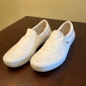 Mens White canvas Vans